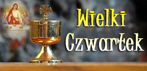 Baner z napisem wielki czwartek